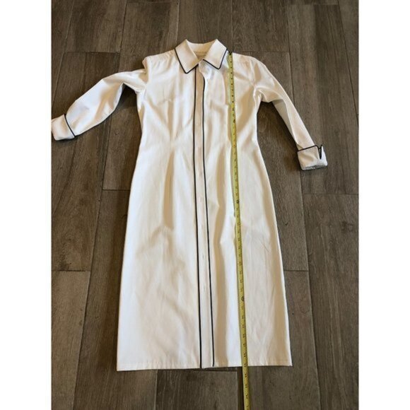 DONCASTER women's white buttons down shirt dress size 4 - Picture 4 of 7